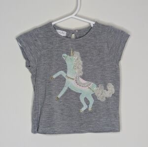 Mud Pie Unicorn Shirt 12-18m